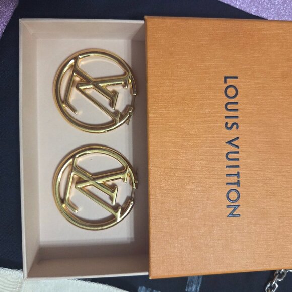 Louis vuitton Gold hoop earrings - Picture 1 of 3